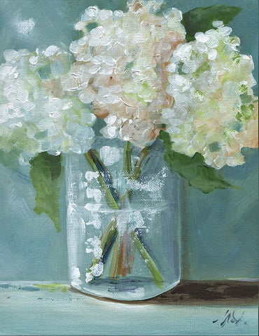 Dreaming White Modern Wood Framed Art Print with Double Matting by Strong, Molly Susan