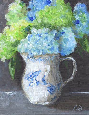 Blue for Days Black Modern Wood Framed Art Print by Strong, Molly Susan