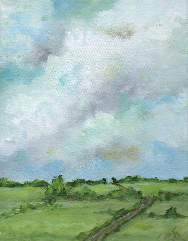 Winding Road Black Ornate Wood Framed Art Print with Double Matting by Strong, Molly Susan