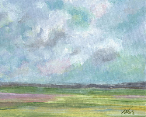 Pink Hills Black Modern Wood Framed Art Print by Strong, Molly Susan