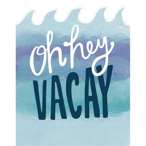 Vacay White Modern Wood Framed Art Print by Rupp, Mariah