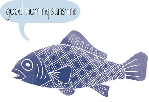 Good Morning White Modern Wood Framed Art Print with Double Matting by Rupp, Mariah