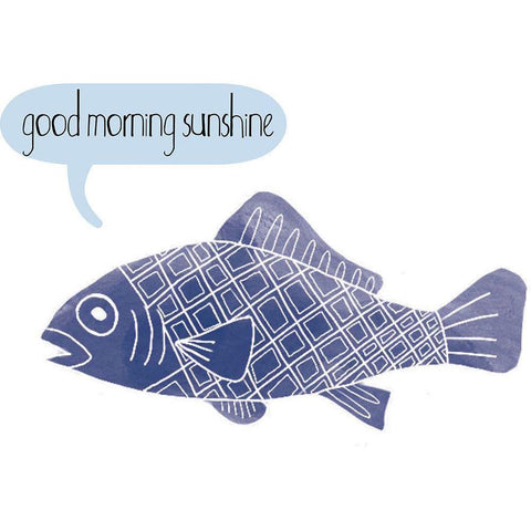 Good Morning Black Modern Wood Framed Art Print with Double Matting by Rupp, Mariah