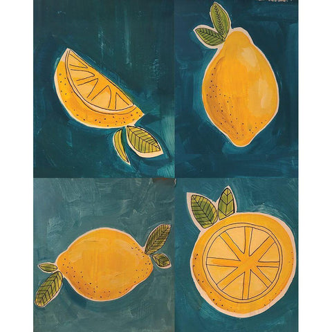 Four Lemons Gold Ornate Wood Framed Art Print with Double Matting by Rupp, Mariah