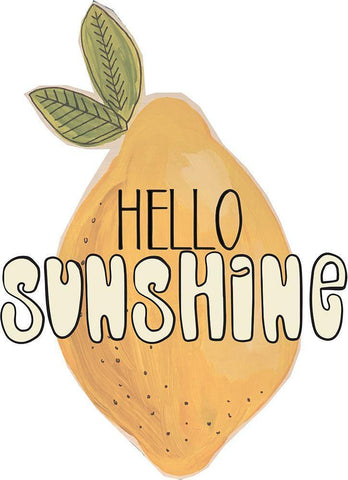 Hello Sunshine Black Ornate Wood Framed Art Print with Double Matting by Rupp, Mariah