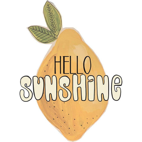 Hello Sunshine Black Modern Wood Framed Art Print by Rupp, Mariah