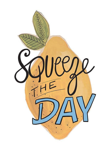 Squeeze the Day Black Ornate Wood Framed Art Print with Double Matting by Rupp, Mariah