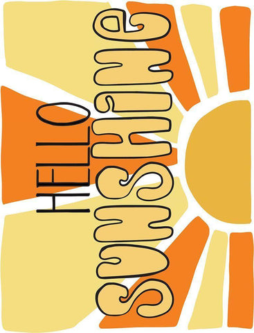 Hello Sunshine White Modern Wood Framed Art Print with Double Matting by Rupp, Mariah
