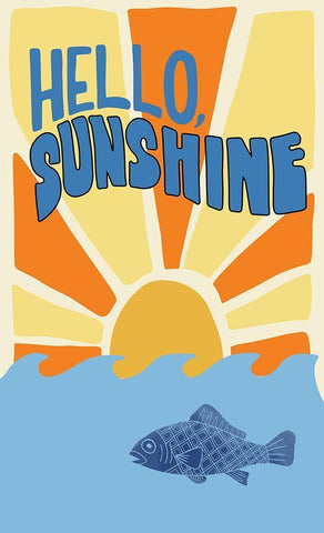 Hello Sunshine Black Ornate Wood Framed Art Print with Double Matting by Rupp, Mariah