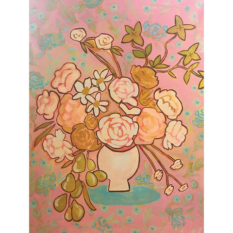 Bouquet Gold Ornate Wood Framed Art Print with Double Matting by Rupp, Mariah