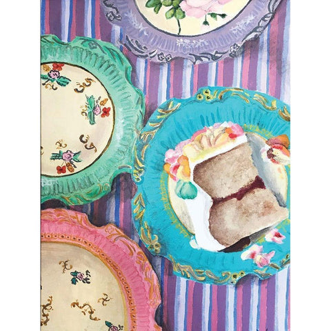 Cake White Modern Wood Framed Art Print by Rupp, Mariah