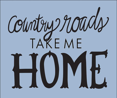 Country Roads White Modern Wood Framed Art Print with Double Matting by Rupp, Mariah