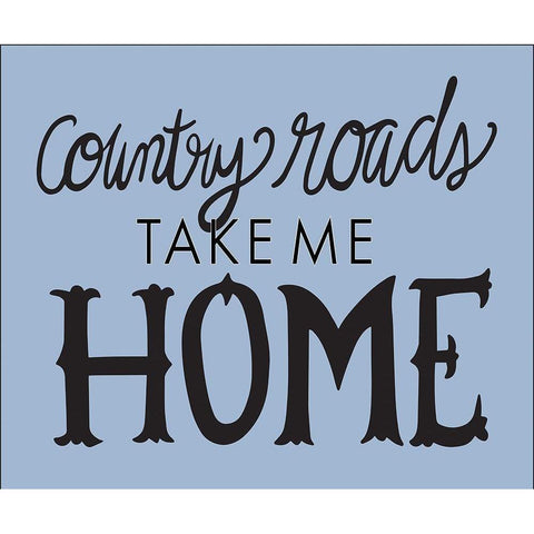 Country Roads Black Modern Wood Framed Art Print by Rupp, Mariah