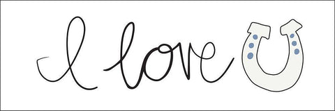 Love U White Modern Wood Framed Art Print with Double Matting by Rupp, Mariah