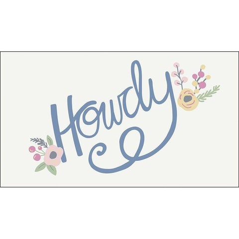 Howdy White Modern Wood Framed Art Print by Rupp, Mariah