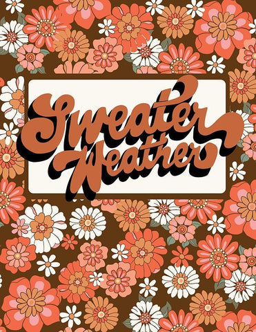 Sweater Weather White Modern Wood Framed Art Print with Double Matting by Rupp, Mariah