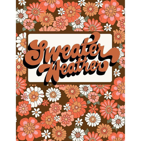 Sweater Weather Black Modern Wood Framed Art Print by Rupp, Mariah