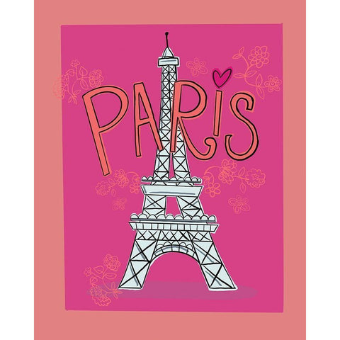 Paris Eiffel White Modern Wood Framed Art Print by Rupp, Mariah