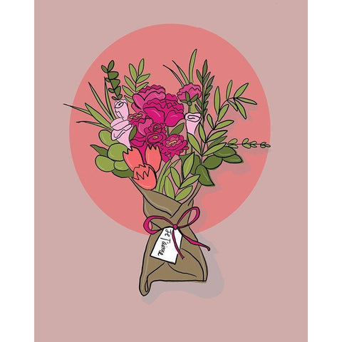 Flowers Black Modern Wood Framed Art Print by Rupp, Mariah