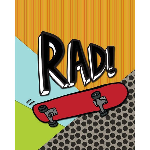 Rad Black Modern Wood Framed Art Print by Rupp, Mariah