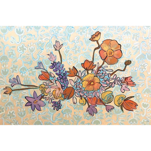 Flower Burst Gold Ornate Wood Framed Art Print with Double Matting by Rupp, Mariah