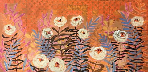 Peace  White Modern Wood Framed Art Print with Double Matting by Rupp, Mariah