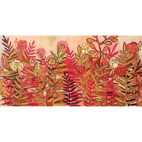 Pink White Modern Wood Framed Art Print by Rupp, Mariah