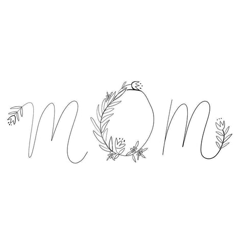 Mom Gold Ornate Wood Framed Art Print with Double Matting by Rupp, Mariah
