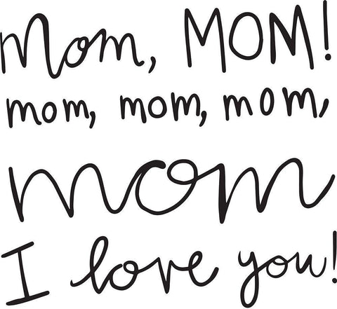Mom II White Modern Wood Framed Art Print with Double Matting by Rupp, Mariah