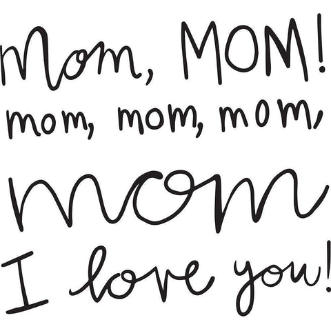 Mom II Black Modern Wood Framed Art Print by Rupp, Mariah