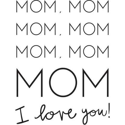 Mommmm Black Modern Wood Framed Art Print by Rupp, Mariah