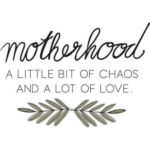 Motherhood Black Modern Wood Framed Art Print with Double Matting by Rupp, Mariah