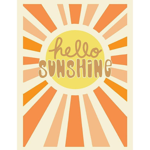 Hello Sunshine Black Modern Wood Framed Art Print with Double Matting by Rupp, Mariah