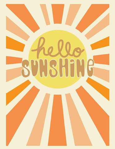 Hello Sunshine White Modern Wood Framed Art Print with Double Matting by Rupp, Mariah