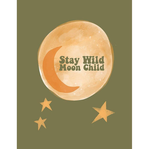 Moon Child Gold Ornate Wood Framed Art Print with Double Matting by Rupp, Mariah