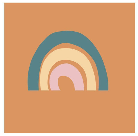 Rainbow White Modern Wood Framed Art Print with Double Matting by Rupp, Mariah