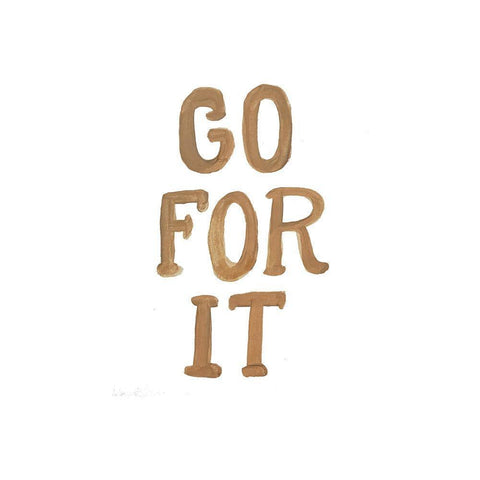 Go For It White Modern Wood Framed Art Print by Rupp, Mariah