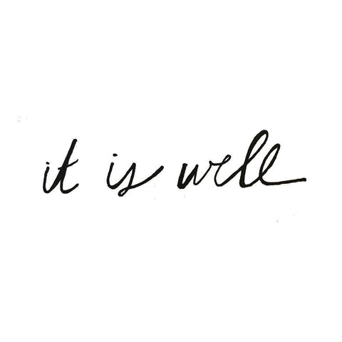 It Is Well White Modern Wood Framed Art Print with Double Matting by Rupp, Mariah
