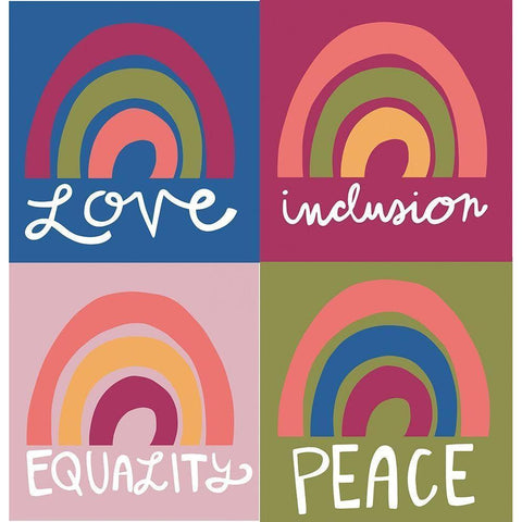 Four Corners White Modern Wood Framed Art Print by Rupp, Mariah