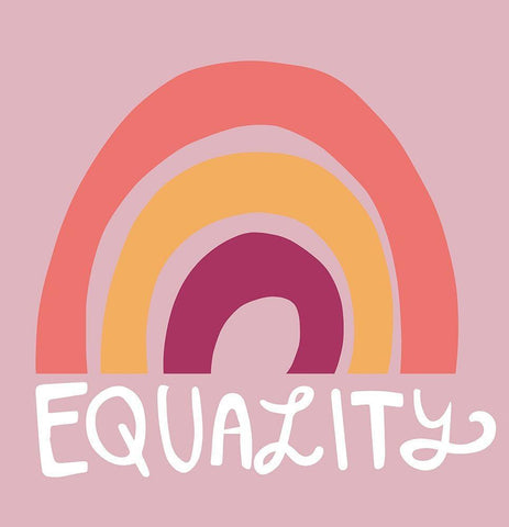 Equality White Modern Wood Framed Art Print with Double Matting by Rupp, Mariah