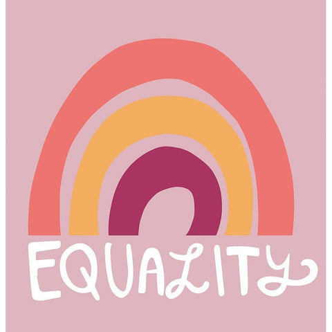 Equality White Modern Wood Framed Art Print by Rupp, Mariah