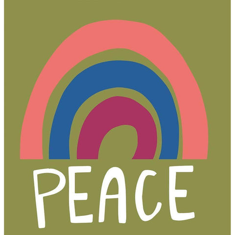 Peace Black Modern Wood Framed Art Print with Double Matting by Rupp, Mariah