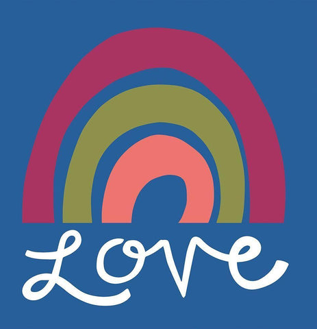 Love White Modern Wood Framed Art Print with Double Matting by Rupp, Mariah