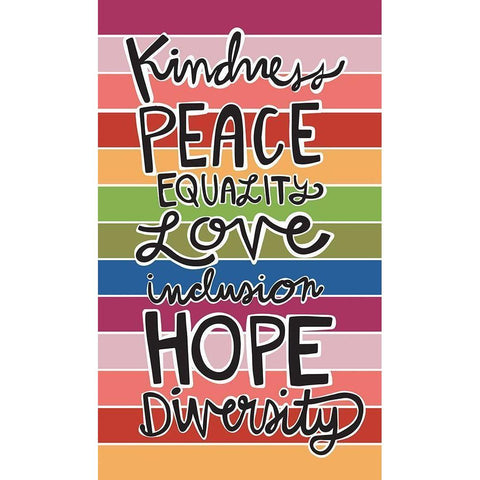 Kindness Rainbow Gold Ornate Wood Framed Art Print with Double Matting by Rupp, Mariah