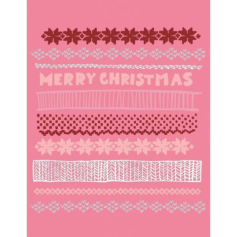 Merry Christmas White Modern Wood Framed Art Print by Rupp, Mariah