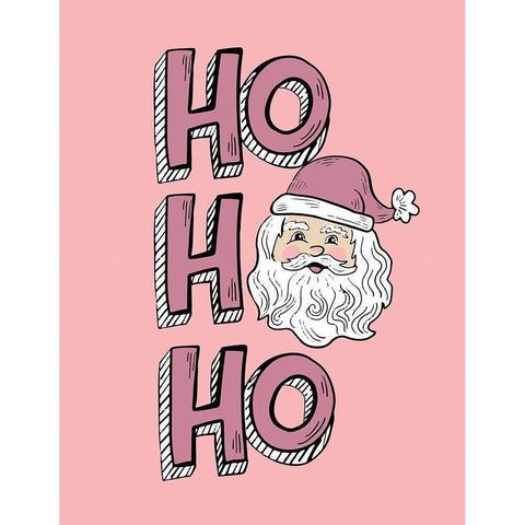 Pink Santa White Modern Wood Framed Art Print by Rupp, Mariah