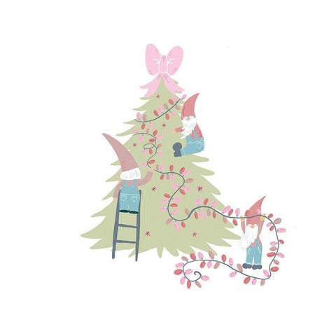 Gnome Christmas Black Modern Wood Framed Art Print by Rupp, Mariah