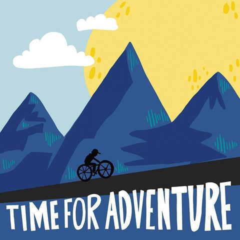 Time for Adventure White Modern Wood Framed Art Print by Rupp, Mariah