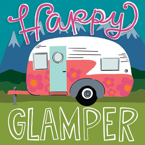 Glamper White Modern Wood Framed Art Print with Double Matting by Rupp, Mariah