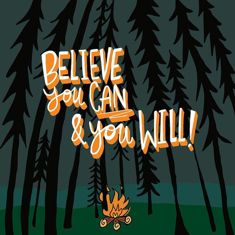 Campfire White Modern Wood Framed Art Print by Rupp, Mariah